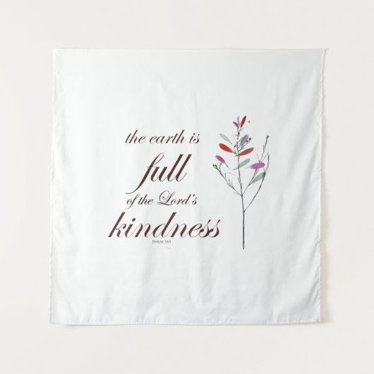 聖なる書物、 経典、詩篇33やさしさ タペストリー (正面(横))