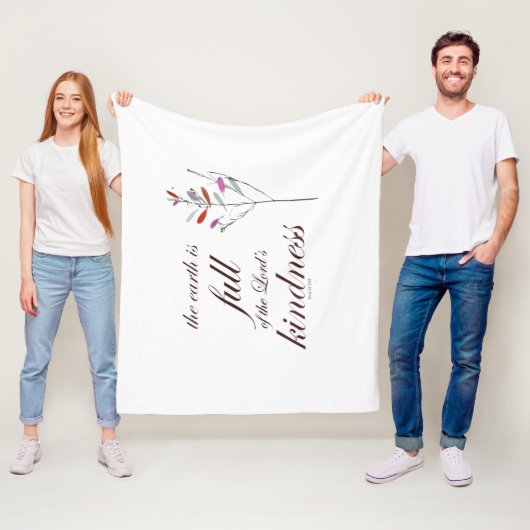 聖なる書物、 経典、詩篇33やさしさ フリースブランケット (インサイチュ)