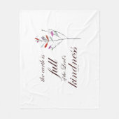 聖なる書物、 経典、詩篇33やさしさ フリースブランケット (正面)