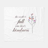 聖なる書物、 経典、詩篇33やさしさ フリースブランケット (正面(横))