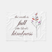 聖なる書物、 経典、詩篇33やさしさ フリースブランケット (正面(横))