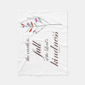 聖なる書物、 経典、詩篇33やさしさ フリースブランケット (正面)