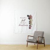 聖なる書物、 経典、詩篇33、白とピンクのバラ タペストリー (インサイチュ)