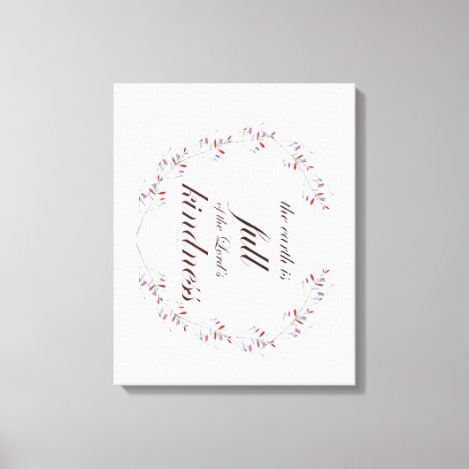 聖なる書物、 経典、詩篇33、親切 キャンバスプリント (正面)