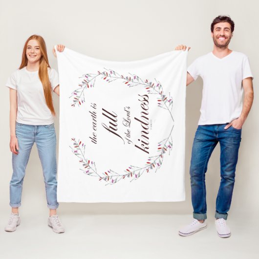 聖なる書物、 経典、詩篇33、親切 フリースブランケット (インサイチュ)