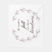 聖なる書物、 経典、詩篇33、親切 フリースブランケット (正面)