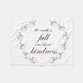 聖なる書物、 経典、詩篇33、親切 フリースブランケット (正面(横))