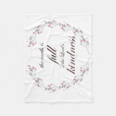 聖なる書物、 経典、詩篇33、親切 フリースブランケット (正面)