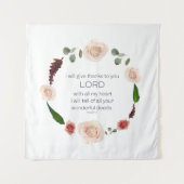 聖なる書物、 経典、詩篇9、すべての素晴らしい行いを主 タペストリー (正面)