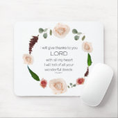 聖なる書物、 経典、詩篇9、すべての素晴らしい行いを主 マウスパッド (マウス)