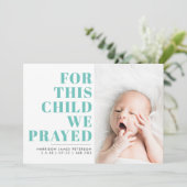 聖なる書物、 経典 |青 |フォト誕生 案内状 (スタンド正面)