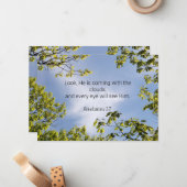 聖なる書物、 経典、黙示録1:7、 ノートカード (正面/裏面インサイチュ)