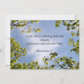 聖なる書物、 経典、黙示録1:7、 ノートカード (裏面)