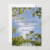 聖なる書物、 経典、黙示録1:7、 ポストカード (正面/裏面)