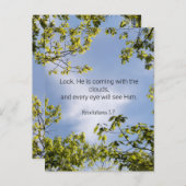 聖なる書物、 経典、黙示録1:7、 ポストカード (正面/裏面)