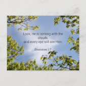 聖なる書物、 経典、黙示録1:7、 ポストカード (裏面)