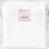 聖なる書物、 経典、1コリント13 4-6、愛、 スクエアシール (バッグ)