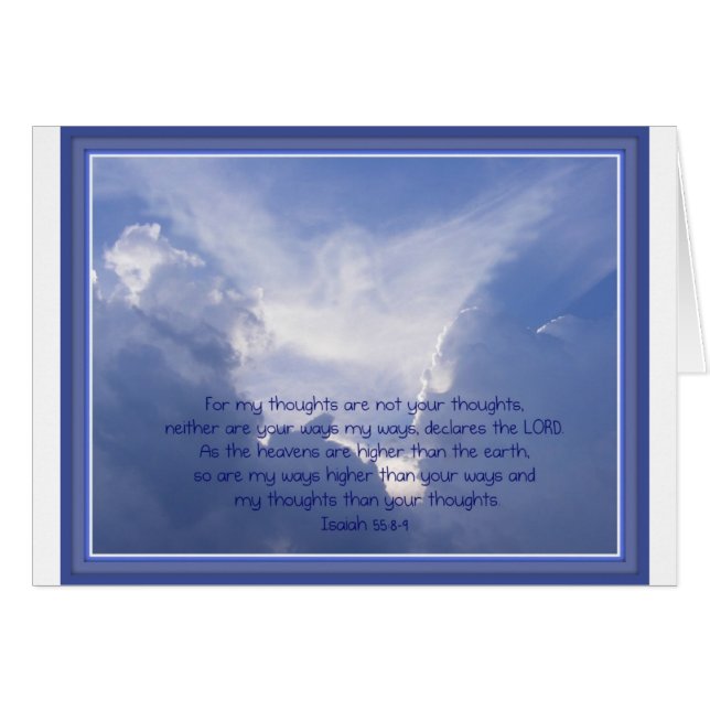 聖なる書物、 経典, Isaiah 55:8,9，私の道は高い (正面横)