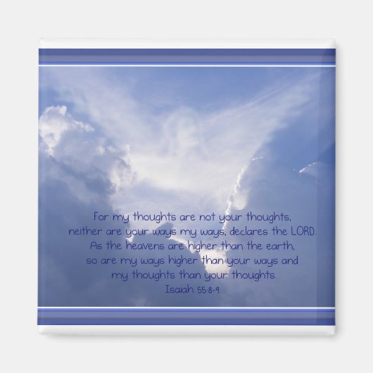 聖なる書物、 経典, Isaiah 55:8,9，私の道は高い マグネット (正面)