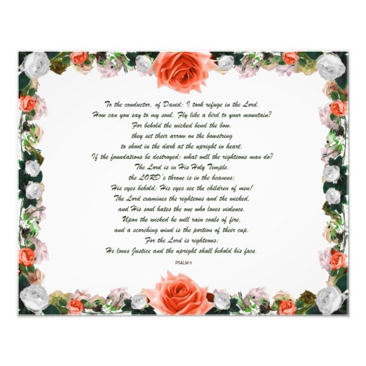 聖なる書物、 経典, Psalm 11, Botanic フォトプリント (正面)