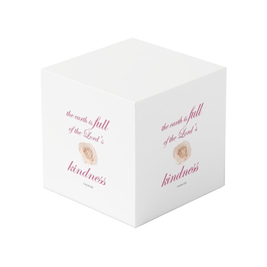 聖なる書物、 経典, Psalm 33，フルフレンドリーホワイトローズ フォトキューブ (正面アングル)