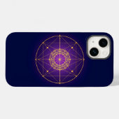 聖なる曼荼羅 - 神秘の幾何学 Case-Mate iPhoneケース (裏面 (横))