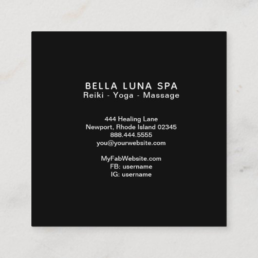 *~*聖なる月の相宇宙スターズルナシャマン スクエア名刺 (裏面)