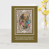 聖なる木曜日マンディ宗教的イエス使徒 カード (黄色い花)