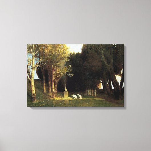 聖なる木byアーノルド・ボックリンヴィンテージ・アート キャンバスプリント (正面)