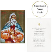 聖なる栄光の預言者エリヤ祈りの言葉カード プレイスカード