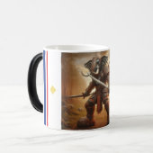 聖なる森のマグカップのタイ象の戦士 モーフィングマグカップ (正面左)