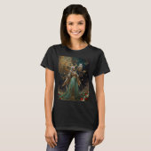 聖なる死の女神　サンタ・ムエルテ Tシャツ (正面フル)