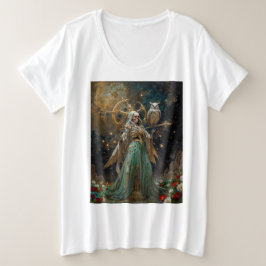 聖なる死の女神 聖骨の貴婦人 サンタ・ムエルテ プラスサイズTシャツ