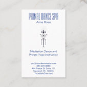 *~*聖なる水彩シャーマンアステカの原始部族 名刺 (裏面)