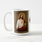 聖なる無汚染のハートコーヒーマグ コーヒーマグカップ (左)