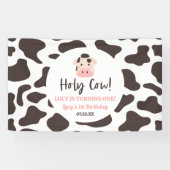 聖なる牛さん、私は1歳になる！ 初めての誕生日パーティー 横断幕 (横)