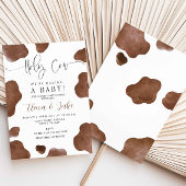 聖なる牛たち 赤ちゃん歓迎の牧場シャワー 招待状