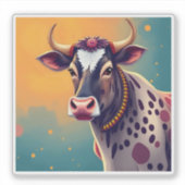 聖なる牛のディワリアート シール (正面)