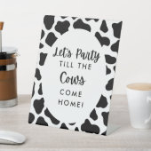 聖なる牛のパーティーは牛の家の来看板まで 台座サイン (インサイチュ)