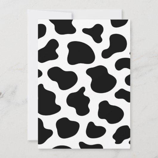 聖なる牛の性別が赤ちゃんのシャワーを明らかにする 招待状 (裏面)