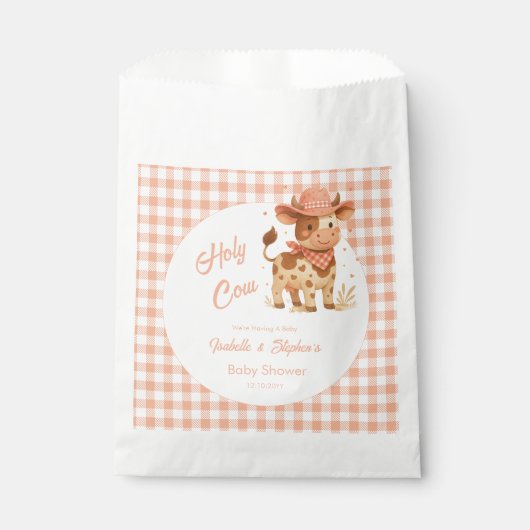 聖なる牛の我々はベビーの桃素朴の格子毛を持っている フェイバーバッグ (正面)