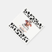 聖なる牛の戯画I'm One女性のカーボーイ1歳の誕生日 スタンダードカクテルナプキン (角)