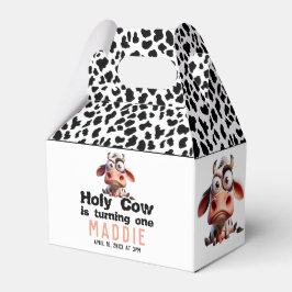 聖なる牛の戯画I'm One女性のカーボーイ1歳の誕生日 フェイバーボックス