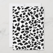 聖なる牛の戯画I'm One女性のカーボーイ1歳の誕生日 招待状 (裏面)