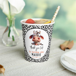 聖なる牛の戯画I'm One女性のカーボーイ1歳の誕生日 紙コップ