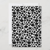 聖なる牛の男の子ベビーシャワー ブルー ボーホー ファーム 招待状 (裏面)