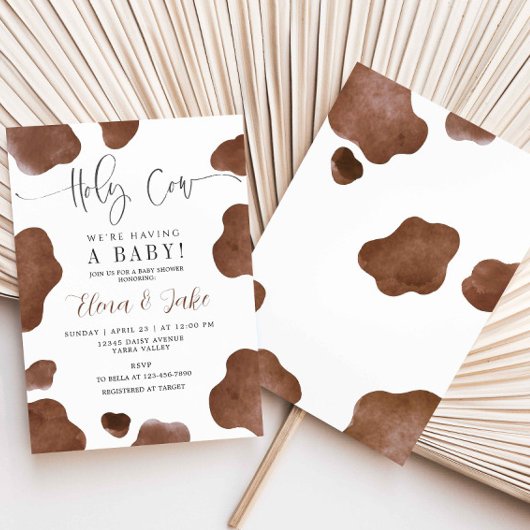 聖なる牛の私たちはベビー農場のシャワーを持っている 招待状