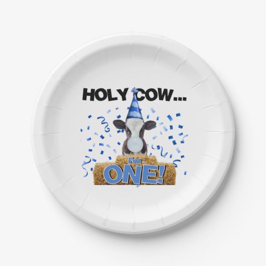 聖なる牛の私は1だ ペーパープレート (正面)