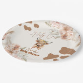 聖なる牛の緑の高地の牛の赤ちゃんシャワー ペーパープレート (アングル)