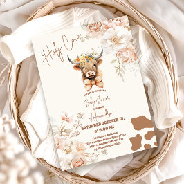 聖なる牛の緑の高地の牛の赤ちゃんシャワー 招待状